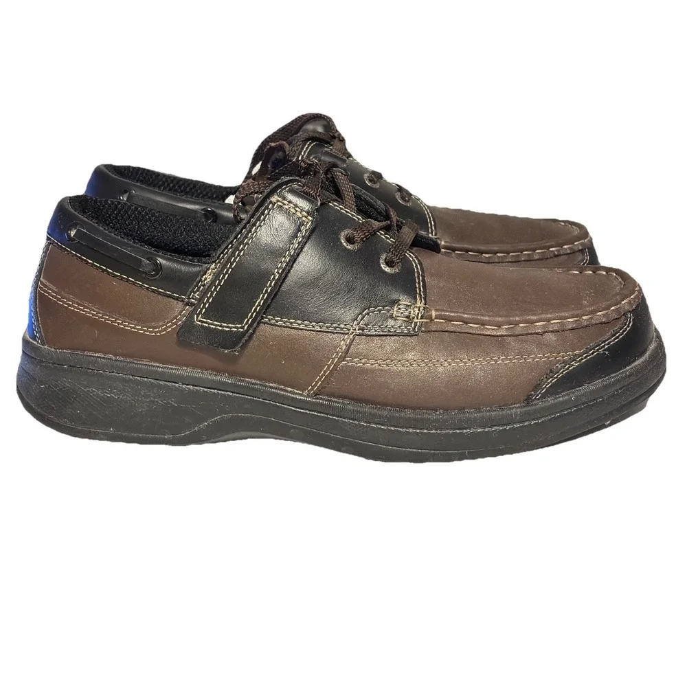 Orthofeet 9 Wide 2 E 422 Baton Rouge Brown Comfort Leather Loafers Boat Shoe EUC